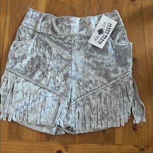 Crazy Train Silver Fringe Women's Shorts